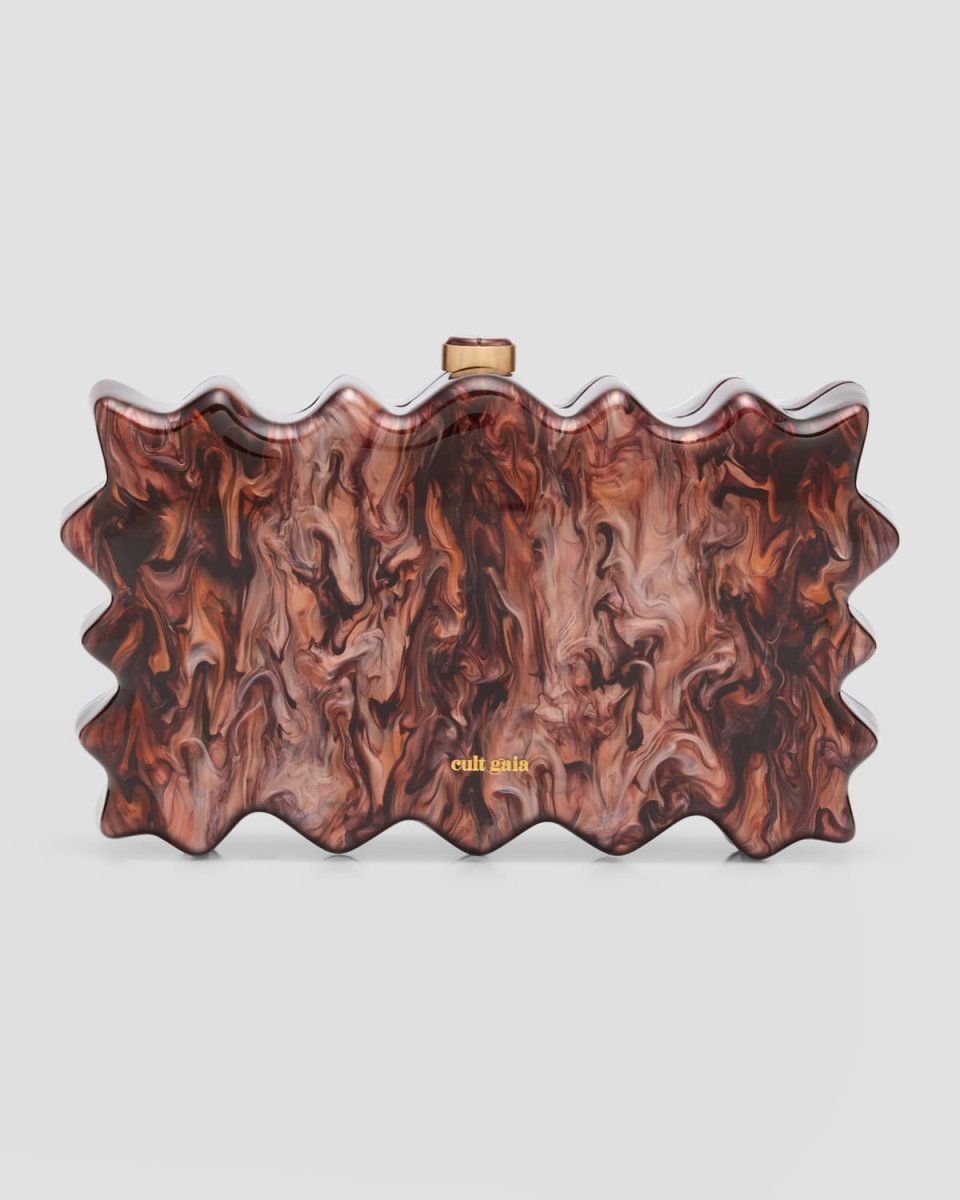Paloma Wavy Marble Clutch Bag